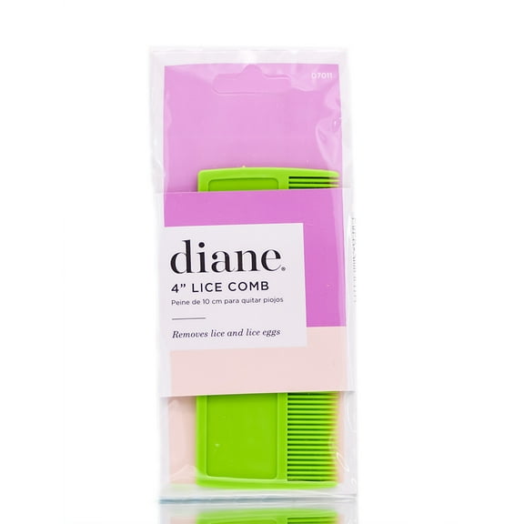 Green , Diane 4'' Lice Comb , Hair Scalp - Pack of 3 w/ SLEEKSHOP Teasing Comb