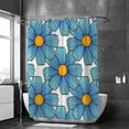 thumbnail image 2 of FREEAMG Bath Curtains Shower Curtain Floral Blue Daisies Bathroom Waterproof Machine Washable Fabric Decor Shower Curtains for Bathroom, 66x72in, 2 of 6