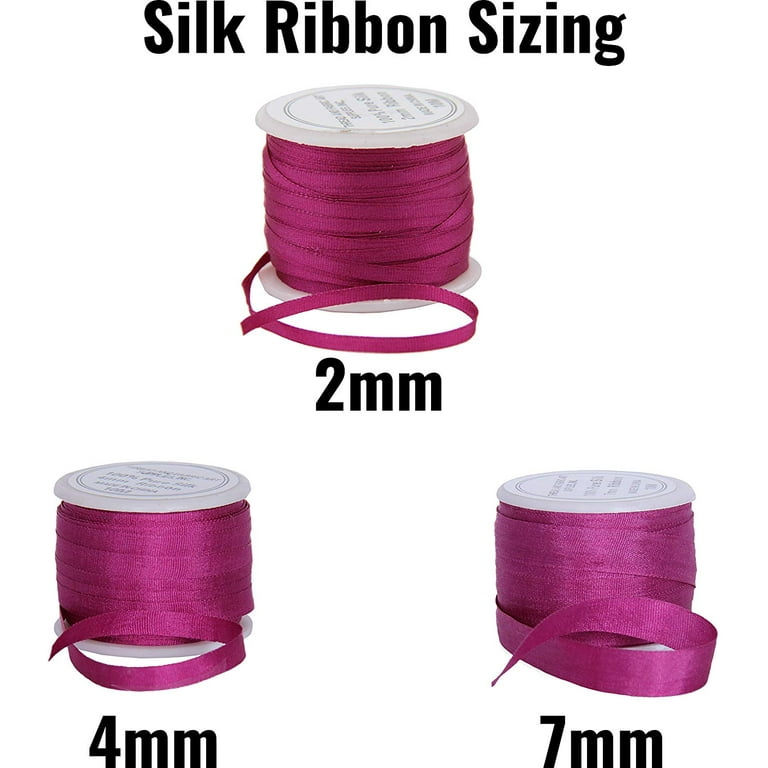 Threadart 4mm Silk Ribbon Set - Jewel Shades - Seven Spool Threadart 4mm Silk Ribbon Set - Jewel Shades - Seven Spool