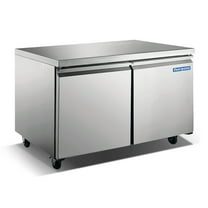60 in. W 15 cu. ft. Commercial Undercounter Freezerless Refrigerator in Stainless Steel