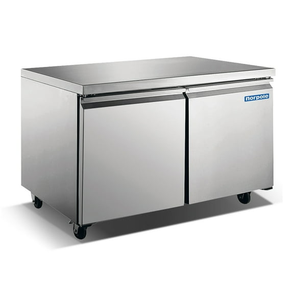 60 in. W 15 cu. ft. Commercial Undercounter Freezerless Refrigerator in Stainless Steel