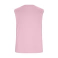 thumbnail image 5 of TAGOLD Womens Round-Neck Tank Top Ruched Button Panel V Neck 2 In 1 Sleeveless Top, 5 of 5