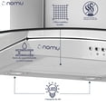 thumbnail image 5 of Campana de Cocina Cristal Curvo 90cm, acero inoxable, 3 velocidades NOMU, 5 of 5