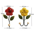 thumbnail image 6 of Walbest Creative Rose Shape Clothes Hook Wall-mounted Space-saving Iron Flower Design Key Hook for Porch Door, Bathroom Kitchen Decoration Storage Hook Hanger (1Pc), 6 of 7