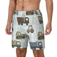 thumbnail image 2 of Balery Tractor and Dumper Mens Swim Trunks Swim Shorts for Men Quick Dry Inseam Beach Shorts with Compression Liner Pocket-3X-Large, 2 of 9