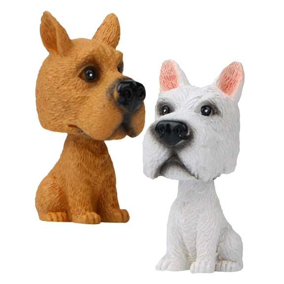 Worgeous 2pcs Lovely Bobblehead Dog Model For Car Dashboard Cute And Fun Vehicle Decoration Car Interior Decoration Cute Animal Figure For Car Dashboard Creative Car Accessories
