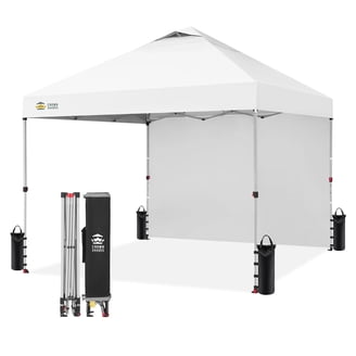 Coleman Instant Canopy 4✖️4 Coleman Sun Shelter 10x10 Canopy with Sunwall UV Protection Gray