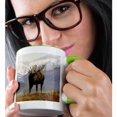 thumbnail image 2 of 3drose, Moose Bull Wildlife, Denali National Park, Alaska - Us02 Ska3065 - Steve Kazlowski, 15oz Two-tone Green Mug, 2 of 6