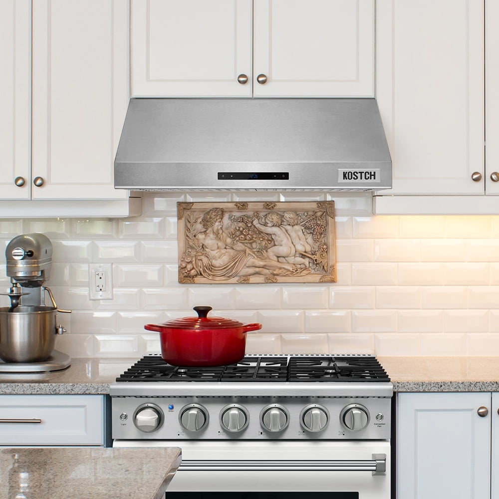 KOSTCH 30in 1000 CFM Convertible Wall-Mounted Range Hood with LED Lights in Stainless Steel