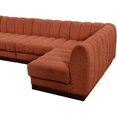 thumbnail image 6 of Meridian Furniture Quinn 7-Piece L-Shaped Fabric Modular Sectional in Orange, 6 of 15