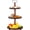 3 tier-brown, variant on Wood Tiered Tray - 2-Tiered Farmhouse Serving Tray with Metal Handle for Kitchen Counter or Living Room Table