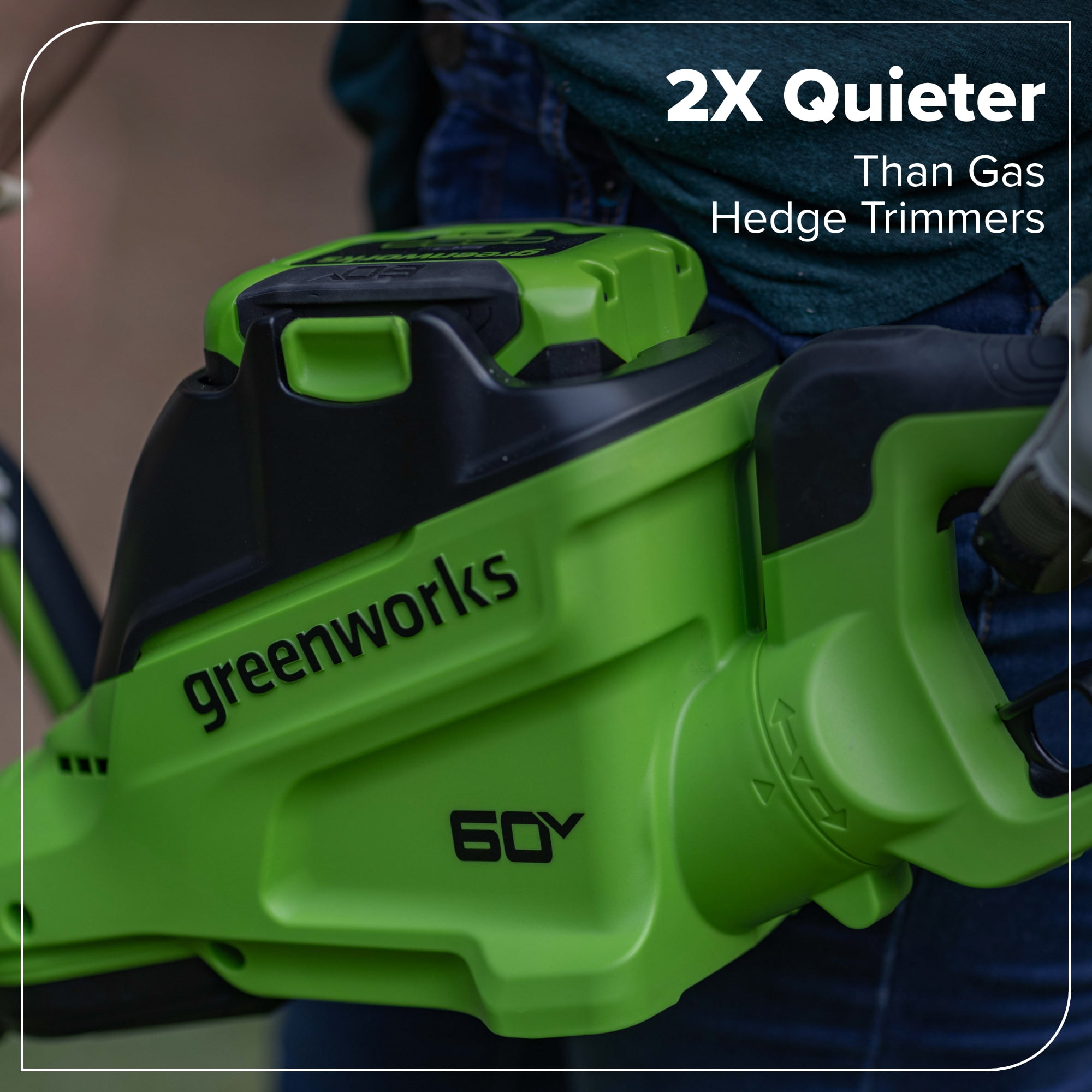 Greenworks 60V 26" Hedge Trimmer with 2.0 Ah Battery & 3 Amp Charger 2216602