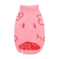 thumbnail image 3 of Oodles Smiling Daisies Fall Turtle Neck Dog Sweater, Pink, Large, 3 of 10