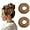 Straight-#12 Golden Brown, variant on Real Hair Bun Hair Pieces 100% Human Hair Messy Bun Up Do Scrunchies With Elastic Rubber Band Elegant Chignons Donot Ponytail Scrunchy Topknot Hairpiece For Women 1PC 23g #02 Dark Brown