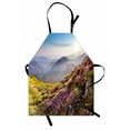 thumbnail image 1 of Landscape Apron, Pink Rhododendron Flowers Field with Mountains and Sun Spring Feels, Unisex Kitchen Bib with Adjustable Neck for Cooking Gardening, Adult Size, Multicolor, by Ambesonne, 1 of 4