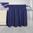 thumbnail image 2 of QUTETN Wrap Around Ruffled Bed Skirt with Adjustable Elastic Belt - 15 Inch Drop Easy to Put On  Wrinkle Free Bedskirt Dust Ruffles  Frame Cover for Queen  King and C-King Size Beds  Blac, 2 of 7