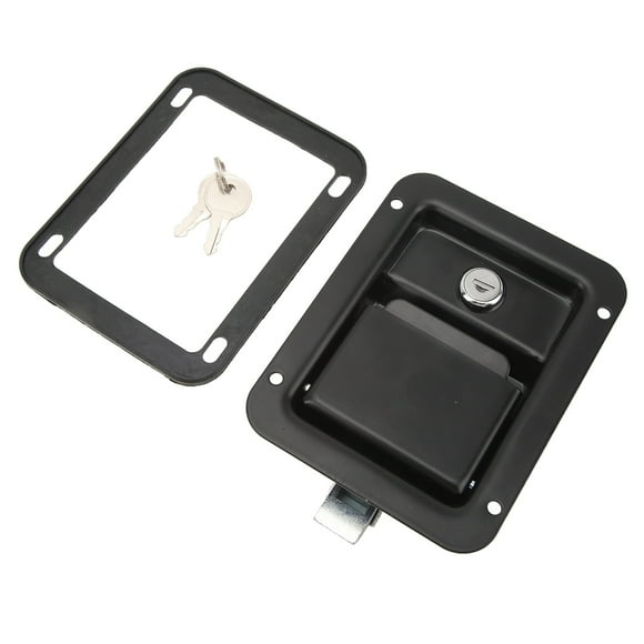 TKSE Loquet De Poignée De Boîte à Outils Avec 2 Clés Construction En Acier à Montage Encastré Robuste Pour Camping-cars, Camions, Remorques, Camping-cars