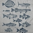 thumbnail image 2 of Mens Funny T Shirts Vintage Fish With Names Sarcastic Fishing Graphic Novelty Tee for Men Graphic Tees, 2 of 9