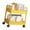 Yellow, variant on Space Saving Movable Storage Trolley Sturdy Plastic Utility Cart Accessory for Books Utensils and More Organization