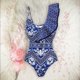thumbnail image 1 of 2024 Nuevo traje de baño estampado con cuello en V profundo Traje de baño con volantes Push Up Traje de baño de una pieza Ropa de playa Monokini sin espalda, 1 of 5