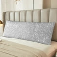 thumbnail image 6 of KLL Ultra Soft Microfiber Body Pillow Cover/Pillowcases 20"x54" with Hidden Zipper Closure-Silver Glitter, 6 of 8