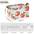 thumbnail image 7 of Yayeee Foldable Storage Basket for Shelves with Handles Set of 2 Waterproof Cloth Bins, White Apple Pattern, 7 of 7