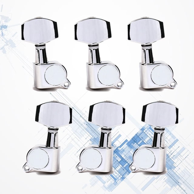 LOLIPPYY 6 Pcs Piquets de Réglage pour Guitare Guitare Électrique Argent Demi-Rond Design Professionnel pour Amélioration Sonore