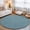 Blue, variant on Mint Green Blue Solid Washable Small Entryway Area Rugs 2'x3', Minimalist Cloth Seafoam Green Linen Texture Washable Throw Rug Non-Slip Sturdy Edge Binding Carpet for Front Door Floor Room Entry