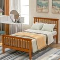 thumbnail image 2 of Wood Platform Bed with Headboard and Footboard - Oak, 2 of 4