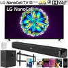 LG 65NANO85UNA 65-inch Nano 8 Series Class 4K Smart UHD NanoCell TV with AI ThinQ 2020 Bundle with Soundbar, Wall Mount,Surge Adapter, Cleaning Cloth and TV Essentials 2020 Bundle(65NANO85 65" TV)