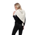 thumbnail image 3 of Women's Knitted Triangular Tassel Scarf for Fall and Winter, 3 of 3