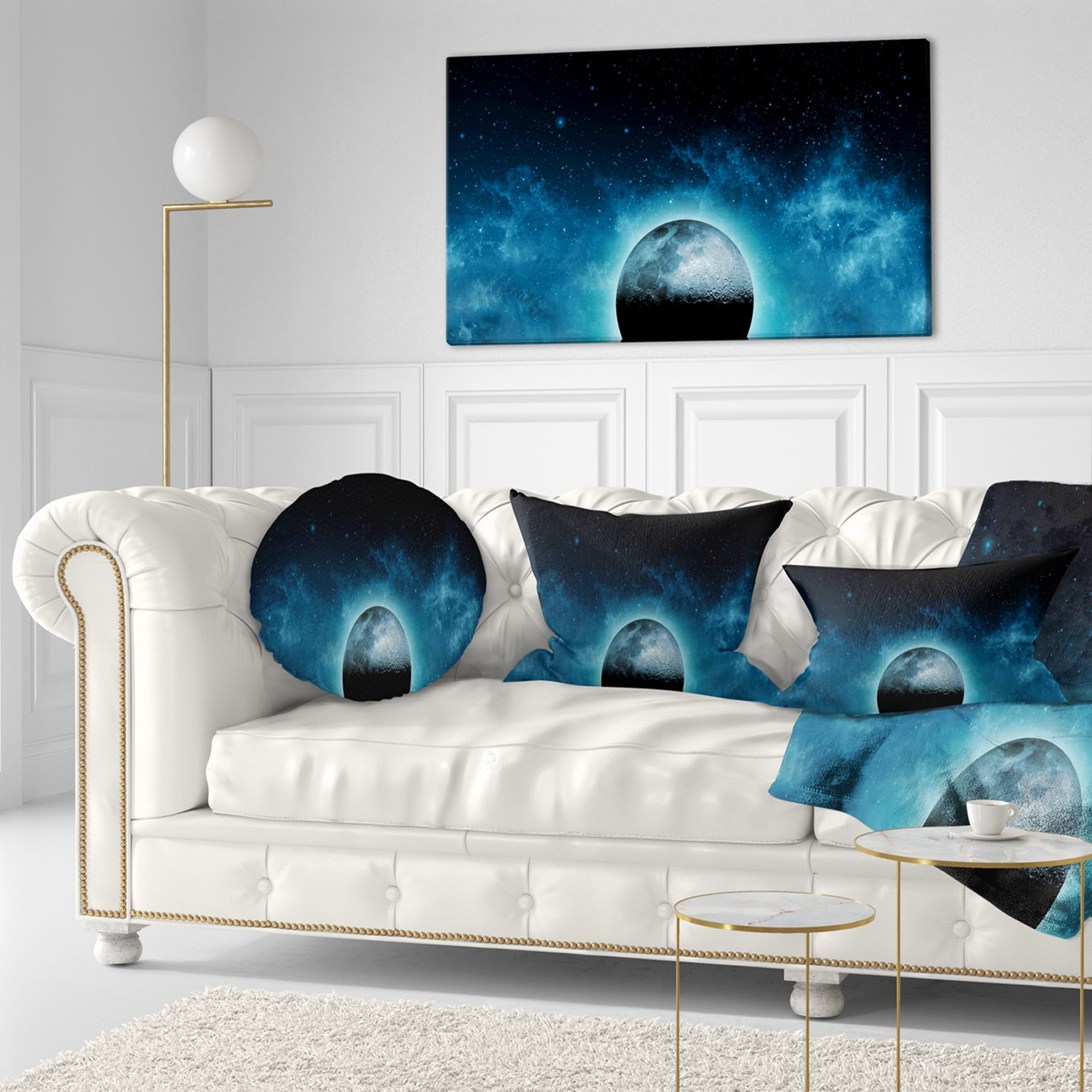 Designart 12" x 20" Multi-color Polyester Throw Pillow