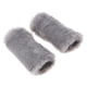 thumbnail image 1 of par de guantes sin dedos de imitación de piel de conejo, suaves y afelpados, para mujeres y niñas (patrón de longitud media, gris), 1 of 7