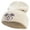 Birch, variant on Pig Head Embroidered 12 Inch Long Knitted Beanie - Birch OSFM