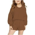 thumbnail image 2 of Besolor Ensemble 2 Pcs pour Bébé Fille, Sweat à Manches Longues Col Rond et Shorts à Taille Élastique, 2 of 5