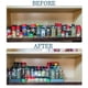 thumbnail image 5 of Organizador de especias extensible de 3 niveles, antideslizante, con 2 estantes escalonados. El estante se extiende de 42 a 62 cm para cocina, refrigerador, despensa, gabinetes, alacenas, encimeras y, 5 of 6
