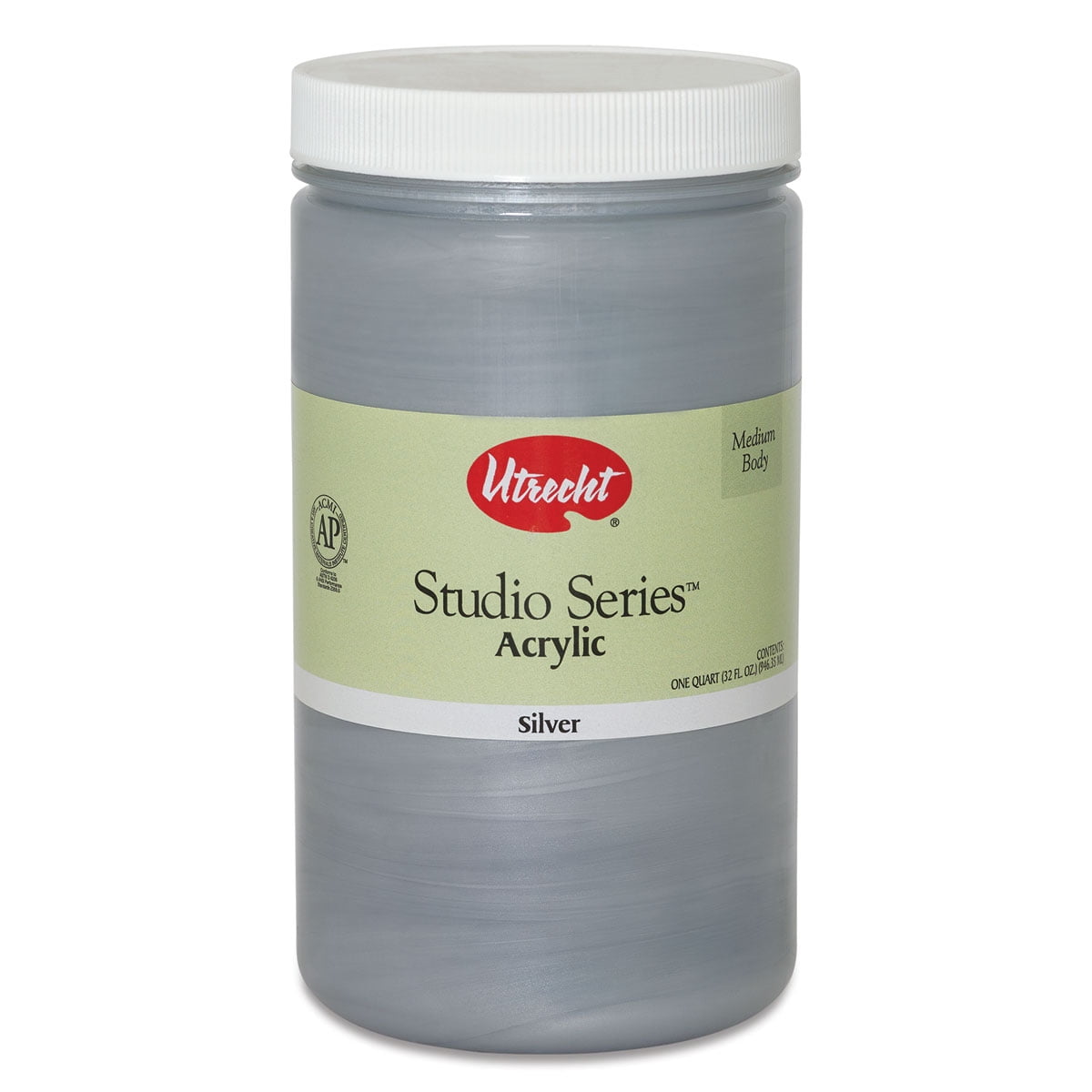 Utrecht Studio Series Acrylic Paint - Silver, Quart