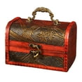 thumbnail image 2 of Wood Treasure Chest Keepsake Box Jewelry Box Organizer for Kids Prizes Classroom B, 2 of 9