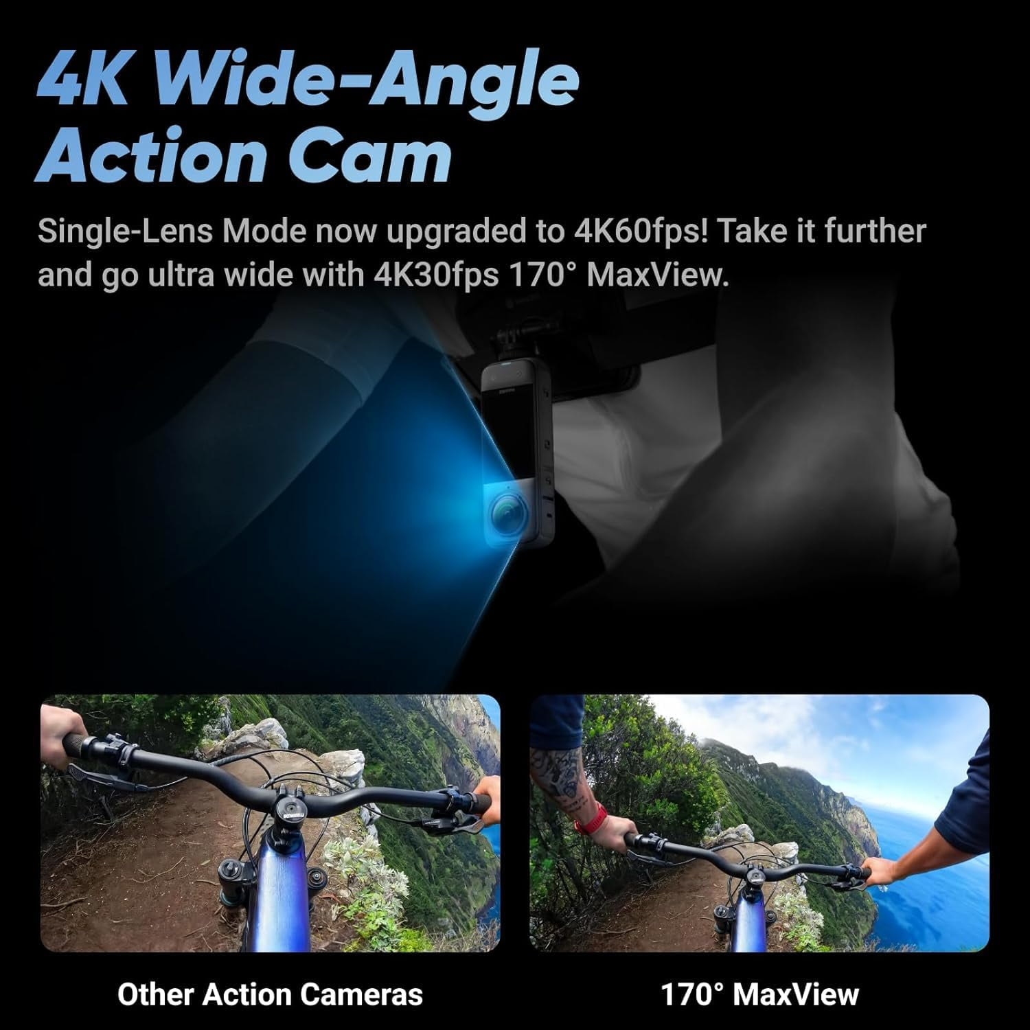 Brand New Insta360 X4 8K Waterproof 360 Action Camera Wide-Angle Video - Black