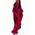 thumbnail image 2 of Red Long Evening Gown With Dramatic Ruffle Cape Sleeve For Special Occasions, 2 of 7