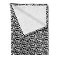 thumbnail image 2 of Zebra Print Soft Flannel Fleece Throw Blanket, Repeating Animal Skin Ornament Jungle Savage Animal Safari Life, Cozy Plush for Indoor and Outdoor Use, 50" x 60", Charcoal Grey and White, by Ambesonne, 2 of 5