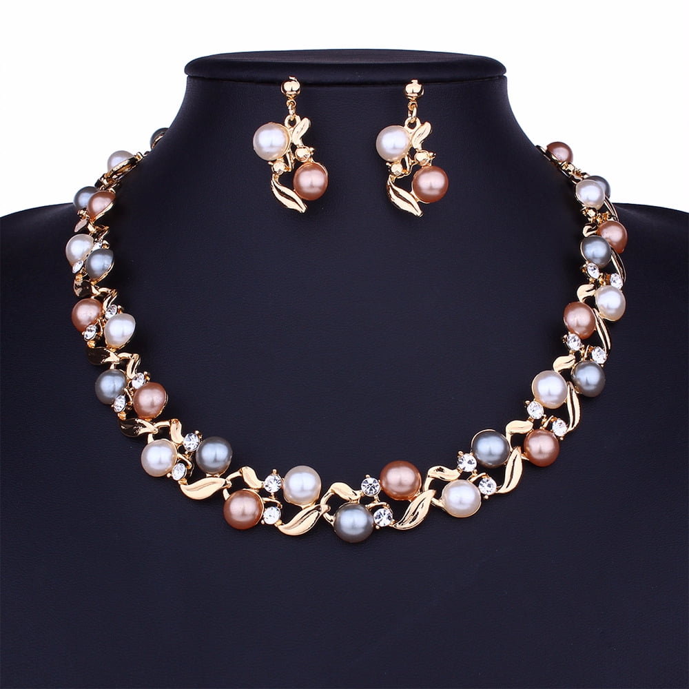 Cultured pearl necklace and earring set new arrivals