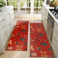 thumbnail image 4 of Kitchen Rugs Sets Of 2,Red Christmas Gingerbread Man Pattern Anti Fatigue Kitchen Mat Rugs Non Slip Washable,Decorative Kitchen Floor Mats for Kitchen,Sink,Laundry,17"X47", 4 of 5