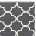thumbnail image 5 of SAFAVIEH Montauk Nelson Geometric Cotton Area Rug, Dark Grey/Ivory, 6' x 6' Square, 5 of 7