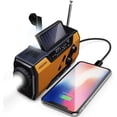 thumbnail image 2 of Radio portátil de manivela solar de emergencia FosPower, radio meteorológica NOAA para emergencias domésticas y exteriores con AM / FM, linterna LED, lámpara de lectura, cargador USB de banco de energ, 2 of 2