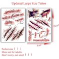thumbnail image 2 of Horror realista falsa herida sangrienta puntada cicatriz costra impermeable tatuaje temporal pegatina Halloween mascarada broma accesorios de maquillaje-6 piezas, 2 of 5