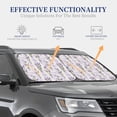 thumbnail image 4 of Balery 2 Piece Lavender Flowers Car Windshield Sun Shade|Foldable Front Windshield Shade for Car Front Window for Most Sedans SUV Truck-Large, 4 of 7