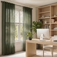 thumbnail image 4 of TOPICK Farmhouse Sage Green Curtains Linen Blend Semi Sheer Curatins 96 inch Light Filtering Drapes for Living Room Bedroom Dining Room Set of 2, 4 of 9