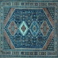thumbnail image 1 of Ahgly Company Indoor Square Persian Light Blue Traditional Area Rugs, 6' Square, 1 of 4