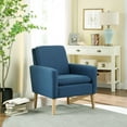 thumbnail image 2 of Lohoms Arm Lounge Chair, Modern Accent Fabric Chair Single Sofa Comfy Upholstered Arm Chair Living Room Home Office Furniture, Blue, 2 of 8